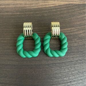 3/$10 Green Statement Earrings